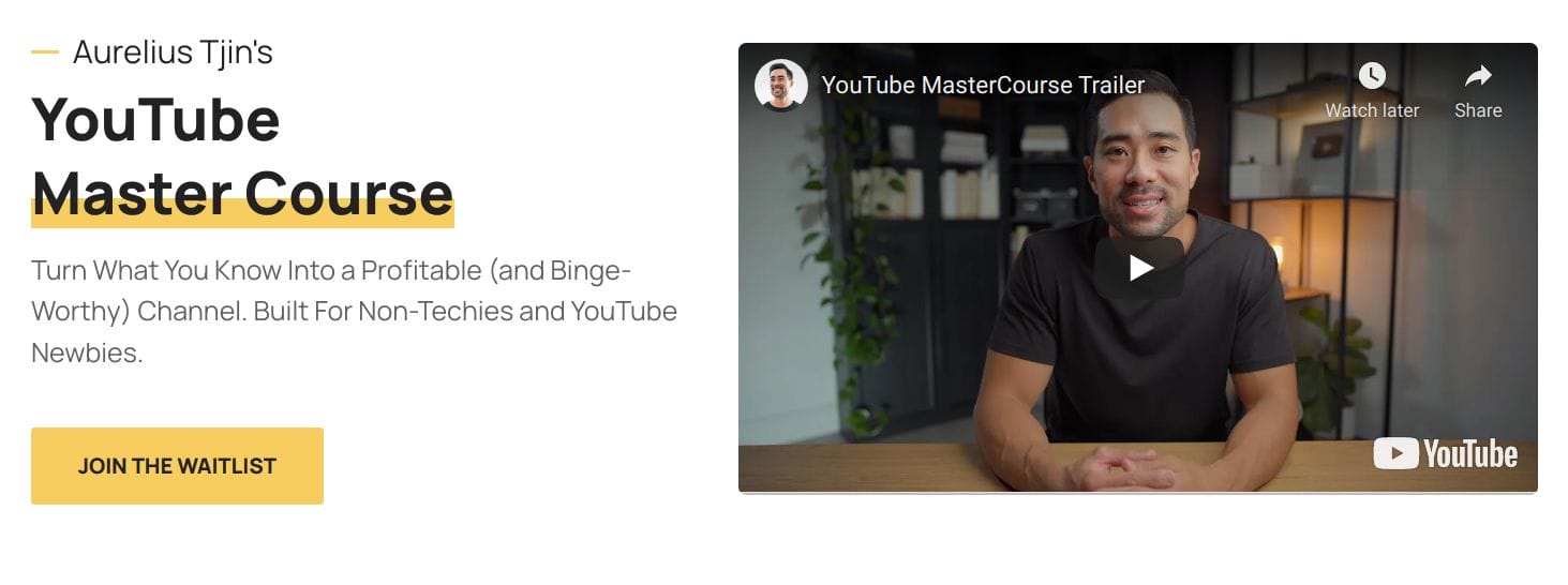 Aurelius Tjin - YouTube Master Course