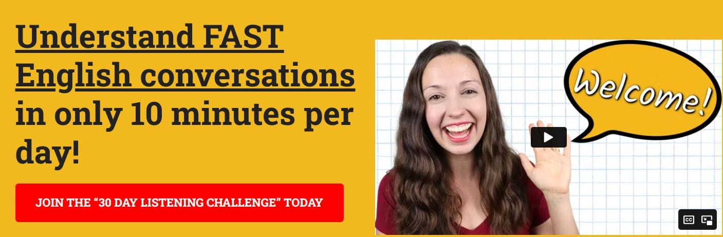 Speak English With Vanessa - 30 Days Listening Challenge - banner